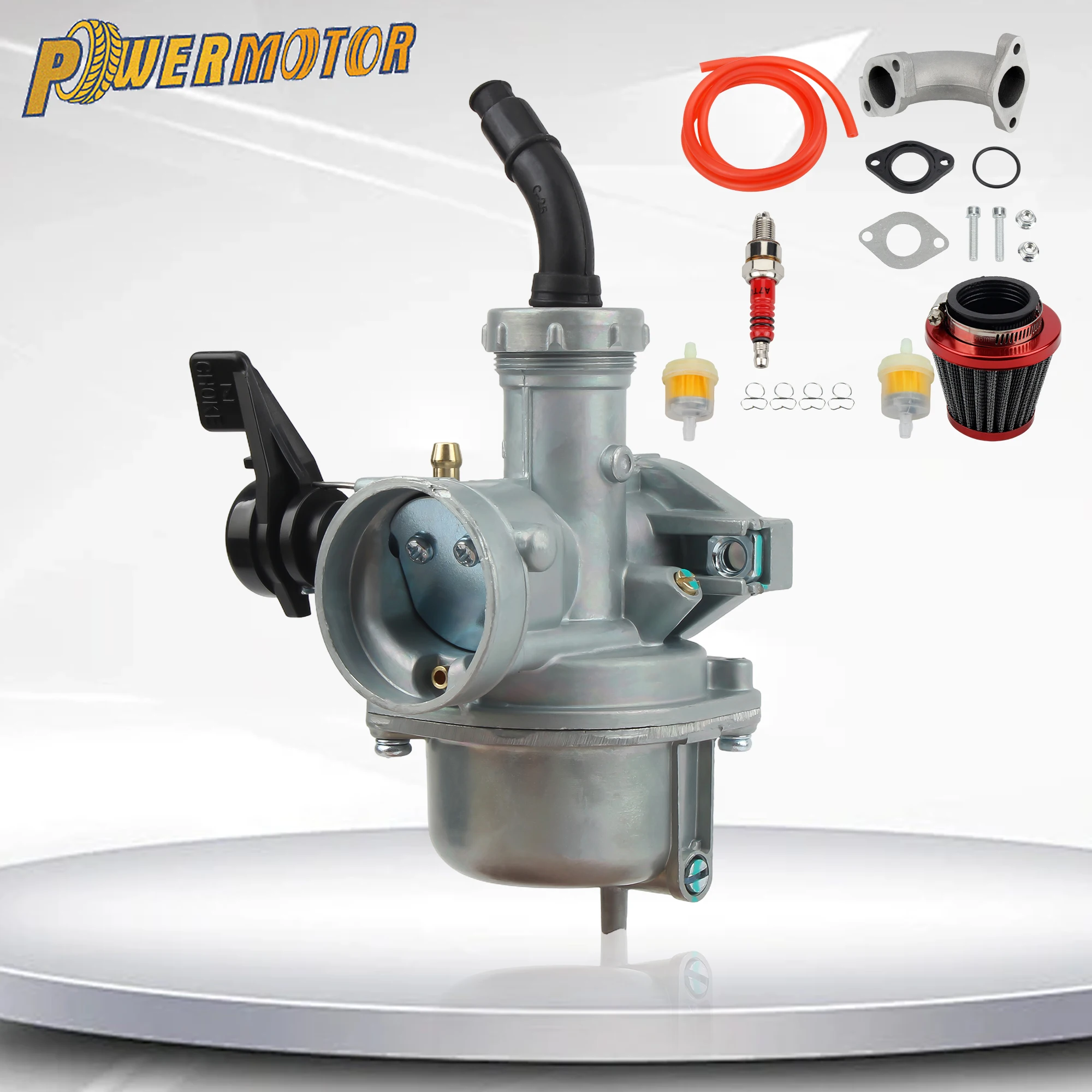 

22mm For Keihin KAYO PZ22 Motorcycle Metal Carburetor Air Filter Kit 110cc 125cc 140cc Enduro DirtBike ATV Quad Carb Modified