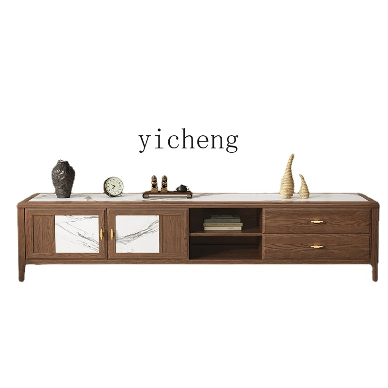 

XL Ash Wood Solid Wood Stone Plate TV Cabinet Furniture Home Wall Cabinet Floor Cabinet