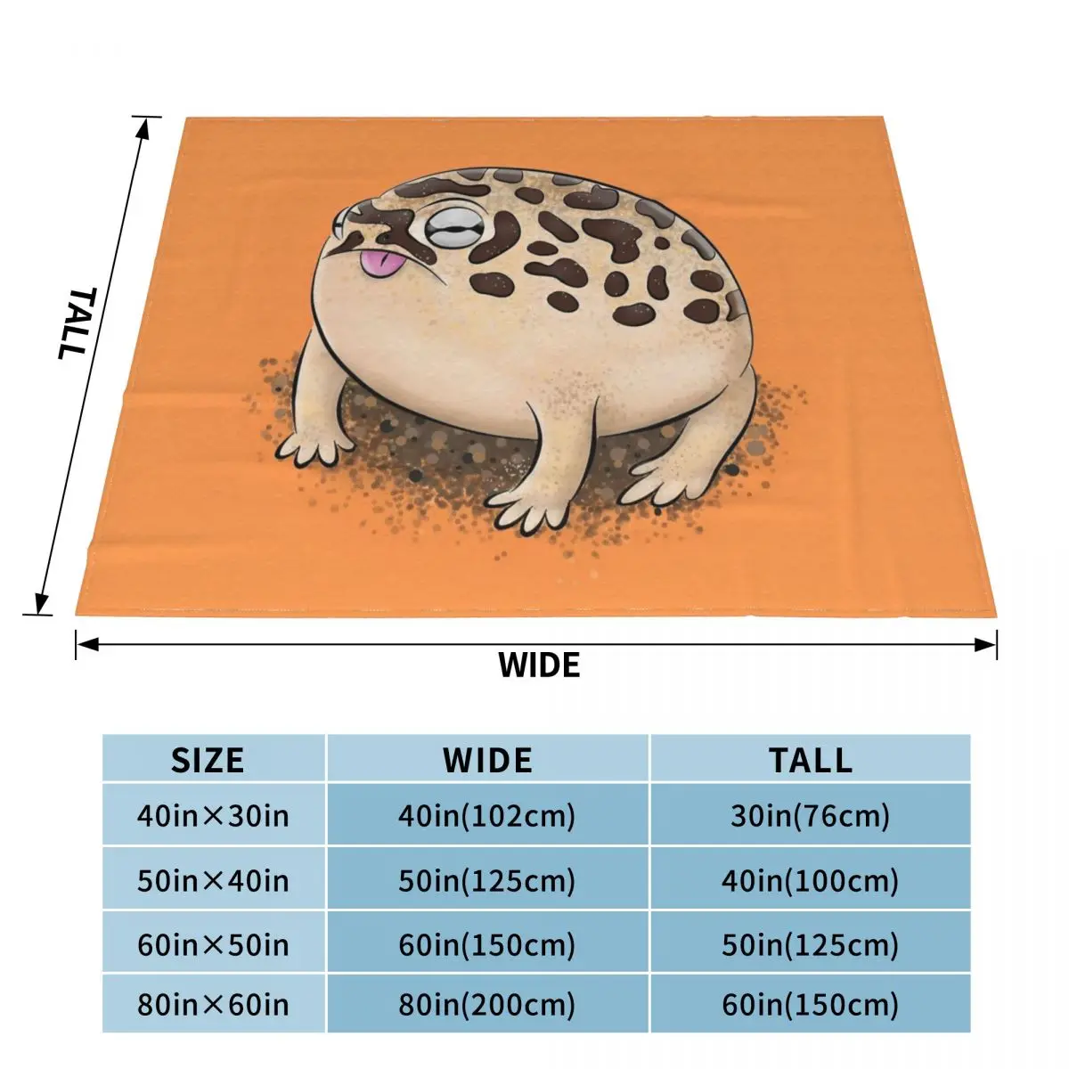 Cute Brown Desert Rain Frog Cartoon Blankets Fleece Awesome Warm Throw Blanket for Coverlet Autumn/Winter