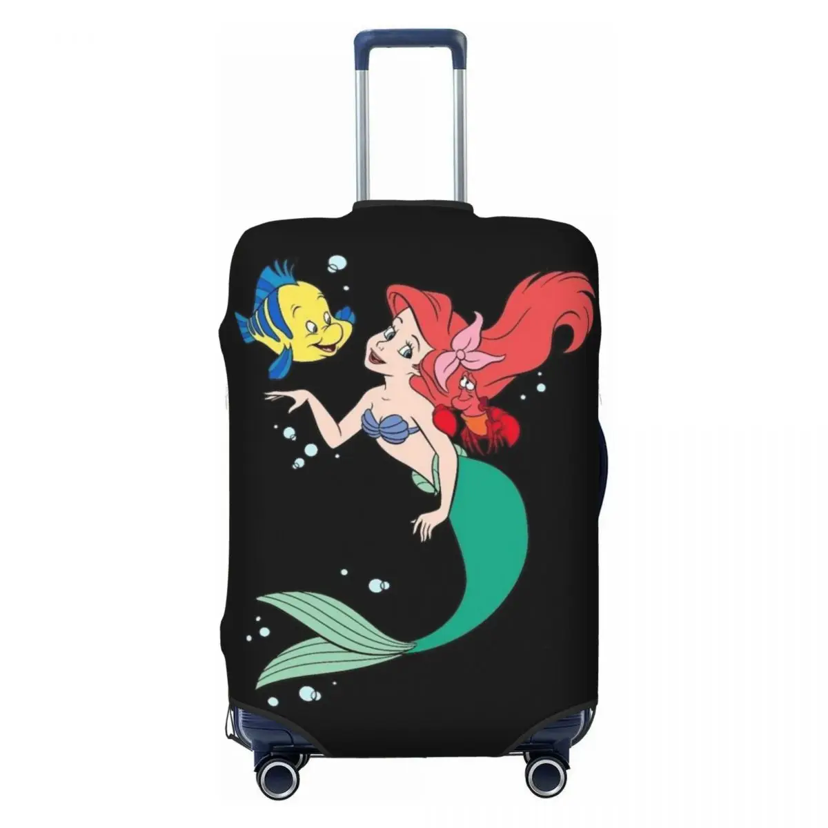 

Custom The Little Mermaid Froud Suitcase Cover Elastic Luggage Covers Protector for 18-32 inch