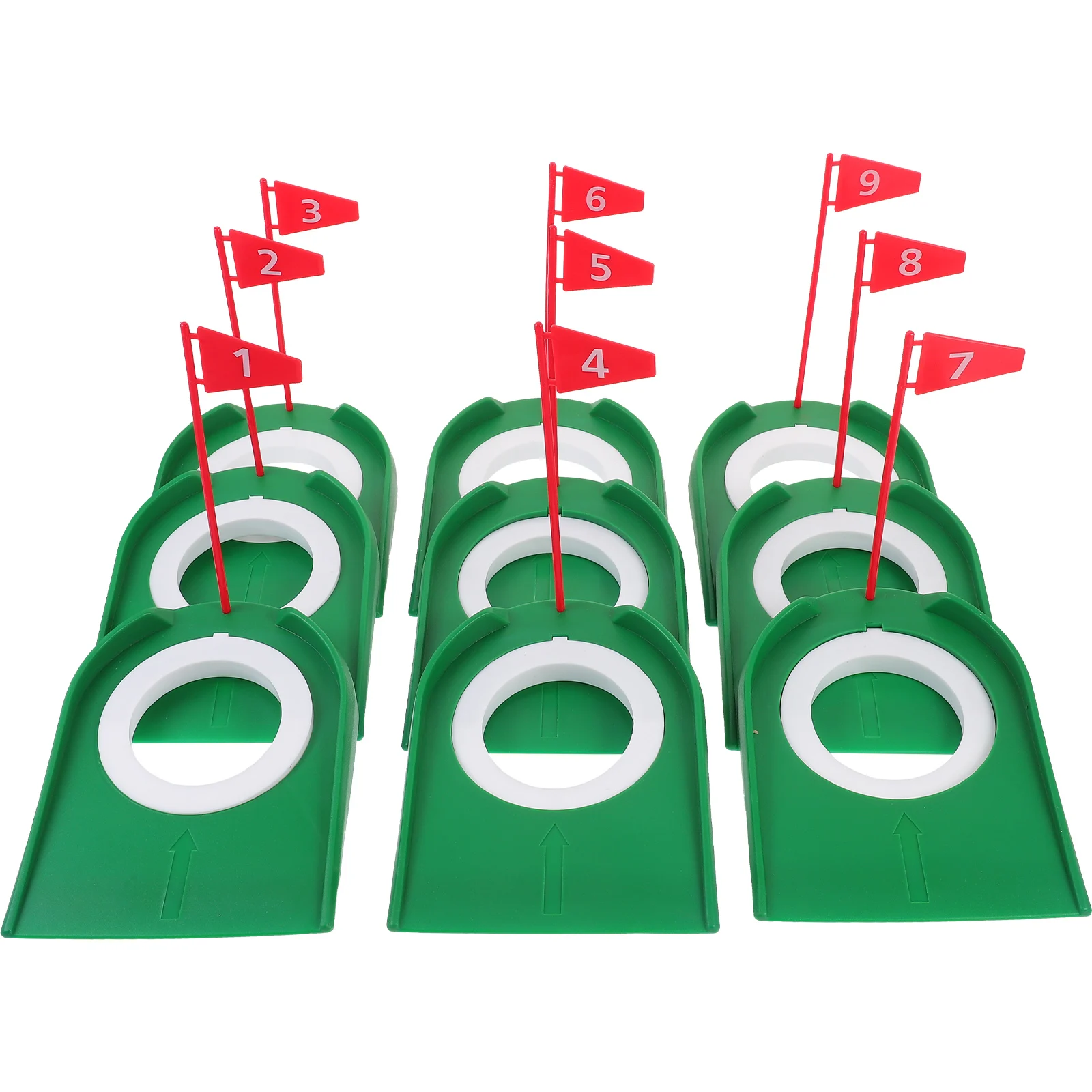 

9 Pcs Golf Putting Disc Cup Fun Exercise Device Training Equipment Abs Accessories Plastic