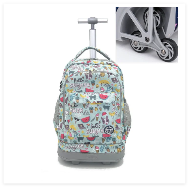 

Wheeled Backpack Kids Rolling Luggage Backpack For Boys 18 Inch School Trolley Bags Wheels Wheeled bookbag for teenager girls