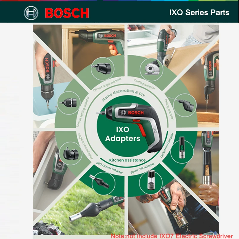 Imagem -05 - Bosch Ixo Chave de Fenda Elétrica Acessórios Ferramentas Elétricas Multifuncionais Doméstico Pequeno Acessório Ixo7 Variedade Acessórios