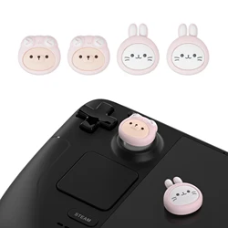 PlayVital Thumb Grip Caps for Steam Deck LCD & OLED,Thumbsticks Grips Joystick Caps for PS Portal Remote Player - Kitten & Puppy