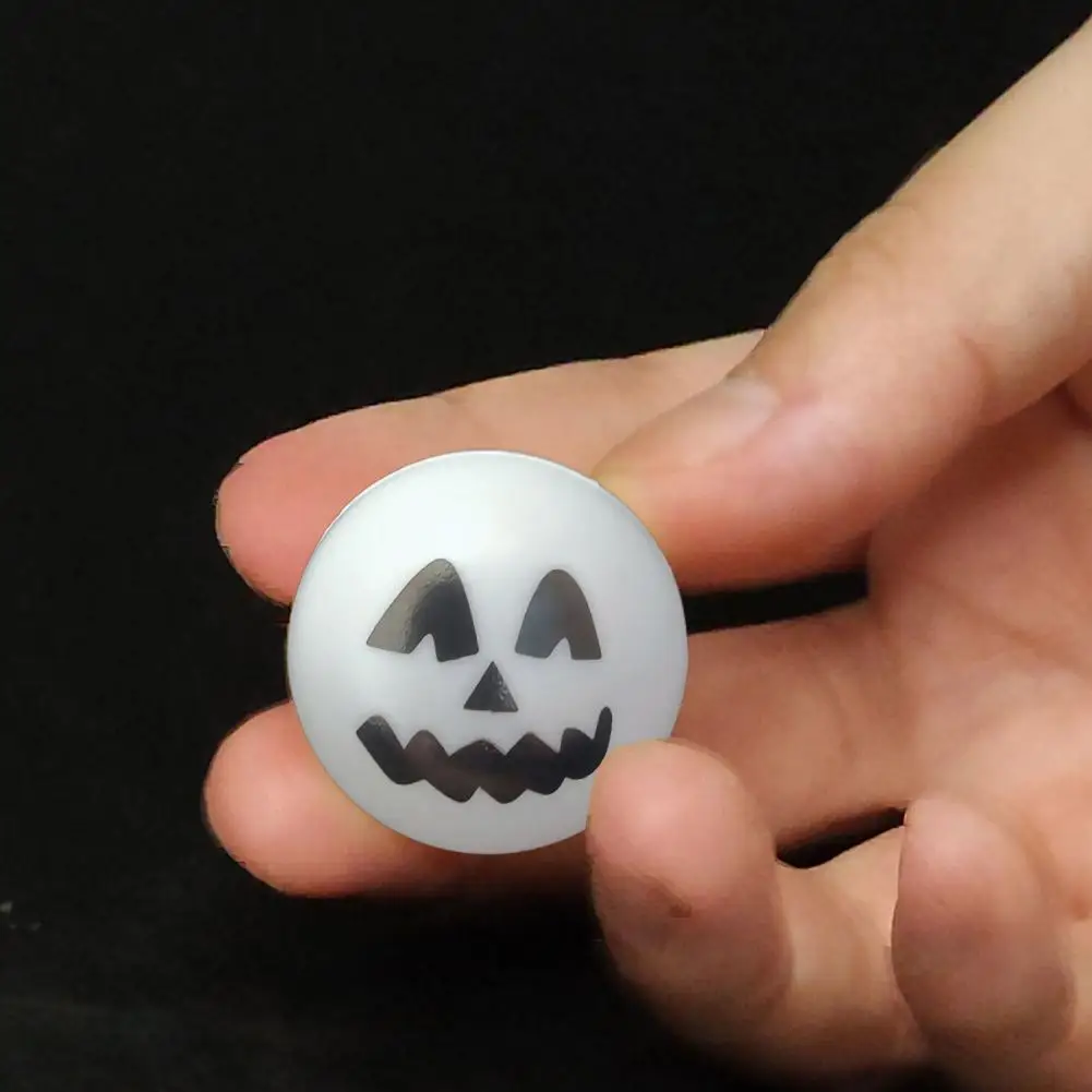 Small Halloween Ball Toys Ghost Face Ping Balls Spooky Carnival Fun 12 Halloween Balls for Cat Toys Party Games