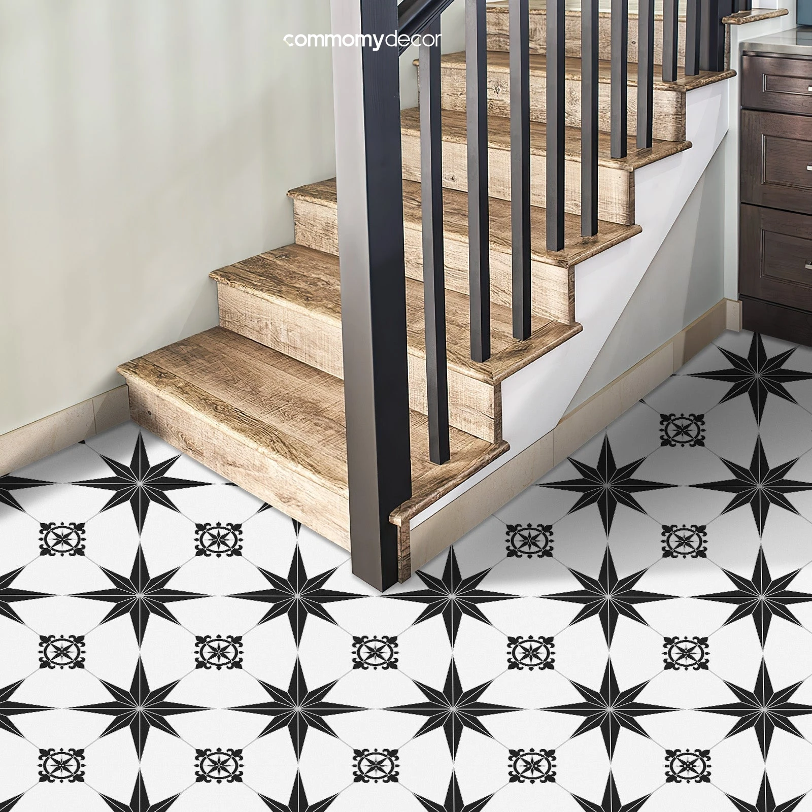 1pc/10pcs Floor Tile Sticker Self Adhesive Floor Sticker Vinyl Non-slip Floor Tile Sticker Wall Sticker Waterproof 20cm X 20cm