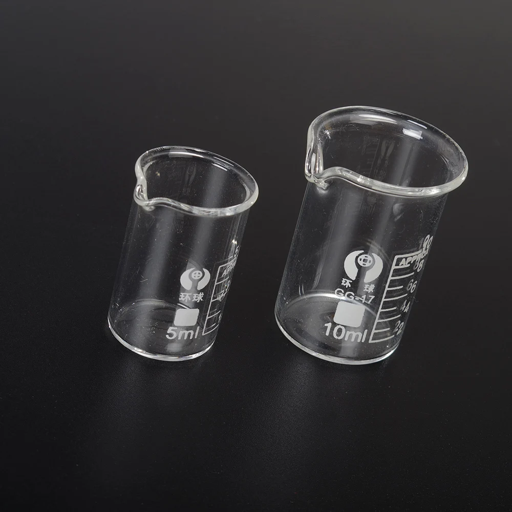 Copo de vidro graduado com borossilicato, GG-17, Copo Pyrex, 5ml,10ml,25ml,50ml,100ml,150ml,200ml,250ml, Novo