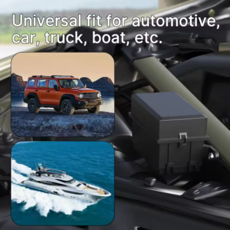 Scatola relè 12V Scatola fusibili relè a 6 vie Scatola relè impermeabile precablata 12 AWG Blocco relè fusibile ATC/ATO a 6 slot per auto marine