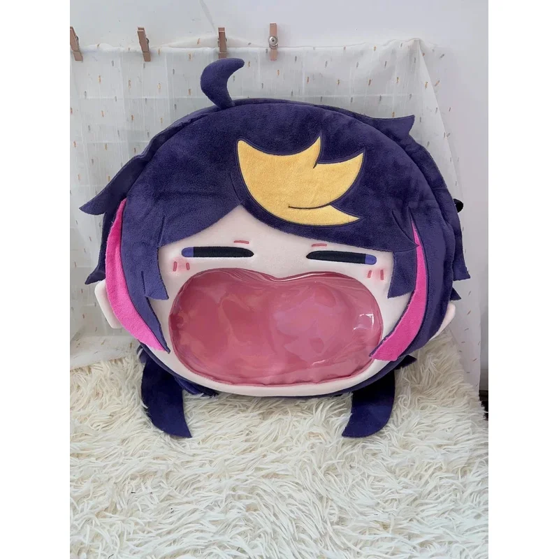 NewAnime Game Luxiem Vtuber Shu Yamino Cosplay Big Mouth Transparent itabag Zipper Backpack Messenger Bags Shoulder Bag Kawaii G view 5