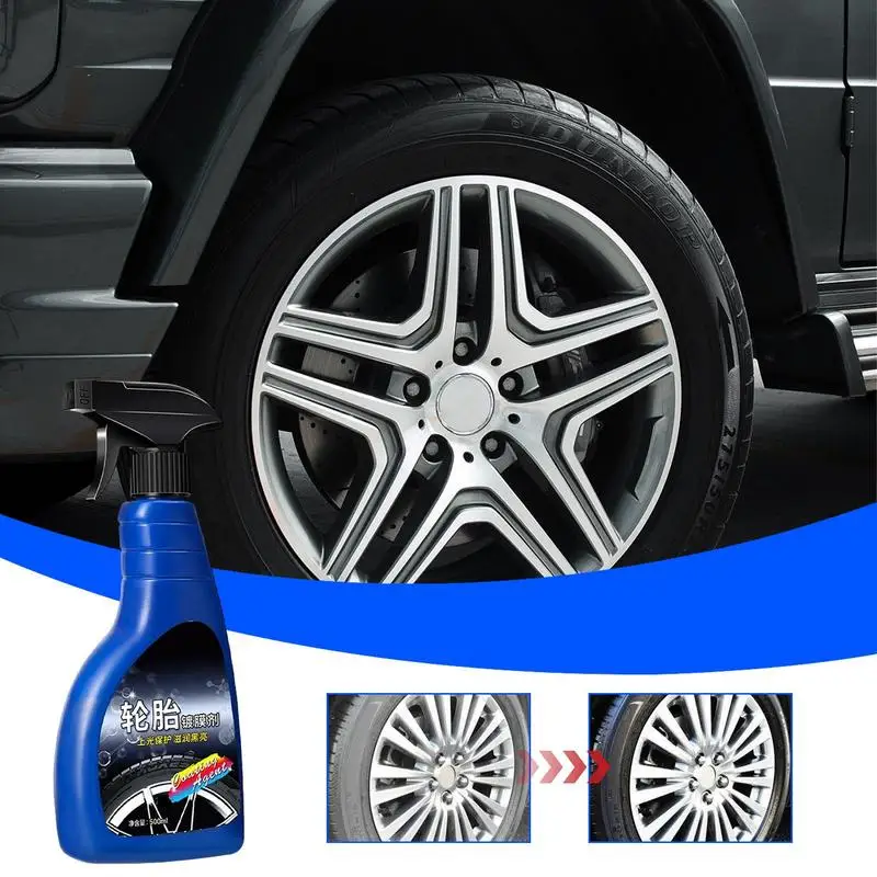 

Tire Shine Wax Powerful Multipurpose Tire Shine 500ml Tire Stain Remover Long-Lasting Wheel Shine For Tire Maintenance