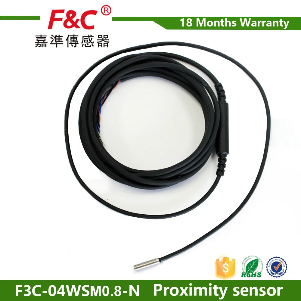 Inductive Proximity Sensor 24V Inductive NPN 3 Wires Proximity Switch IP67 Flush Cylinder Proximity Sensor