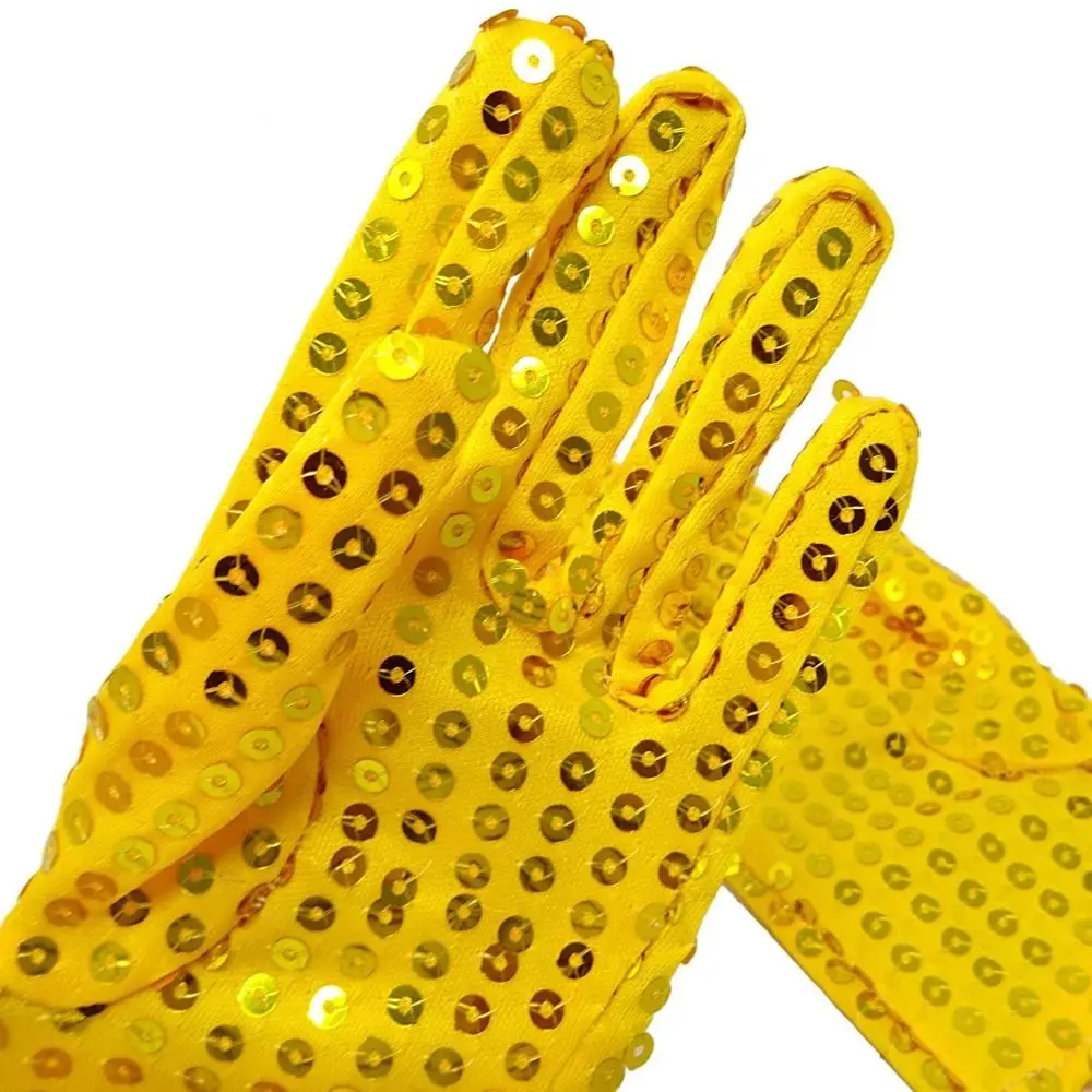 فاسق ديسكو زي القوطية الرقص قفازات نادي Handwear أداء القفازات الساطع الترتر قفازات #2