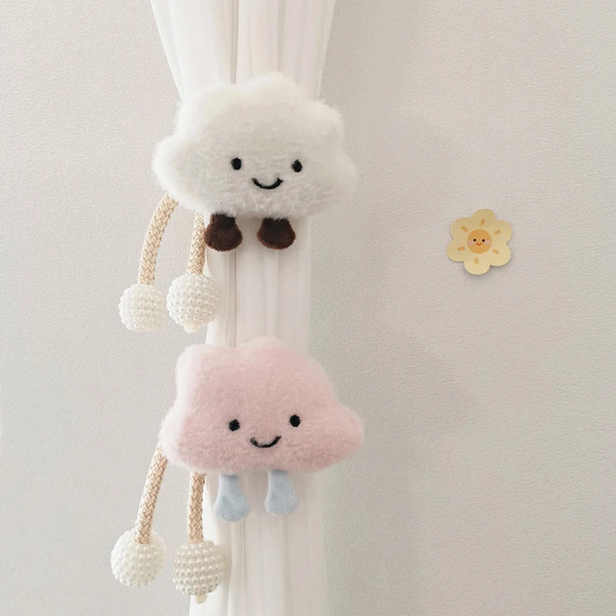 Cloud pearl clasp Tieback Window Curtain Buckle Clip Kids Room Hanging Curtain Holders Tie Backs Curtain Accessories Home Decor