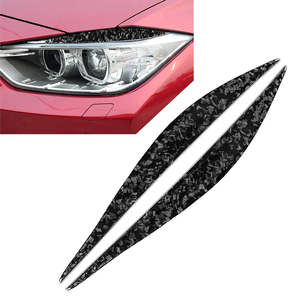 

2Pcs Car Headlight Eyebrow Eyelid Cover Trim Decorative Accessories For BMW F30 3Series F31 F32 F33 F34 F35 318i 320i 2012-2018