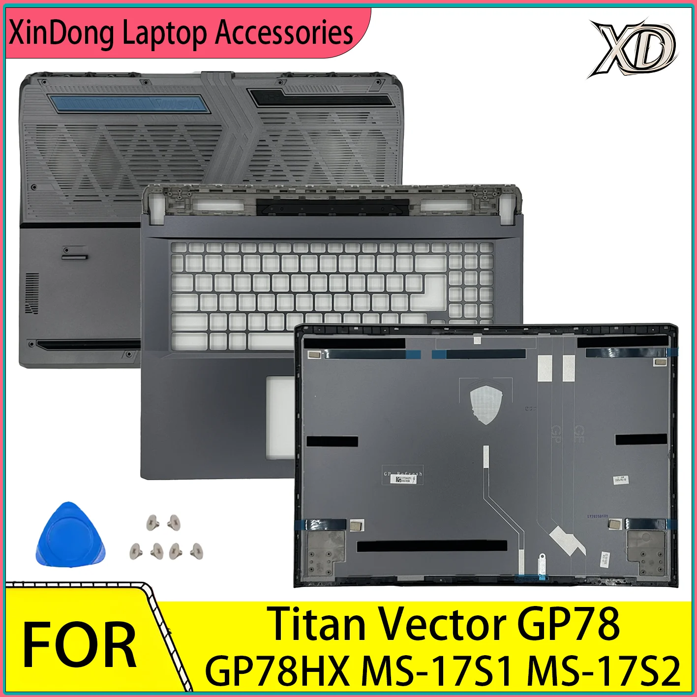 

New For Titan Vector GP78 GP78HX MS-17S1 MS-17S2 Vector 17 HX Laptop LCD Back Cover Top Case/LCD Bezel/Palmrest/Bottom Cover