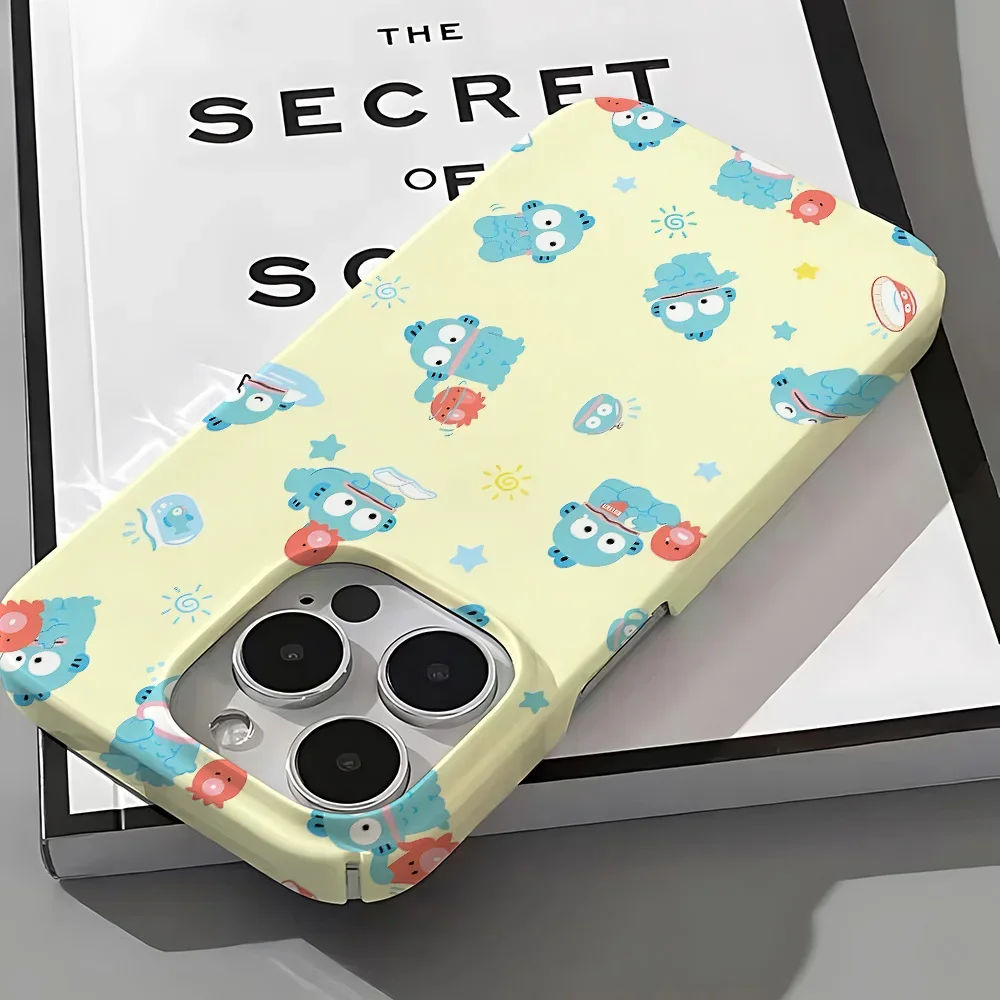 Cute Sanrio Hangyodon Phone Case for IPhone 16 15 14 13 12 11 Pro Max XS XR XSMax 6 7 8 Plus Glossy HD Hard PC Cover