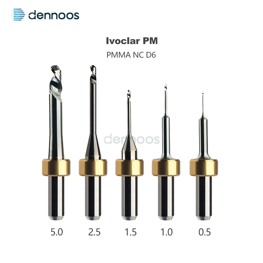 PMMA-Fräsbohrer D3 D4 mit NC-Beschichtung für alle Marken wie Amann/Sirona/ARUM/UP3D/Zirkonzahn/Roland/Yureca PEEK Dentalfräser – Detail 1