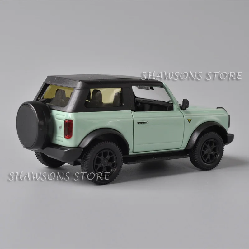 1:36 Diecast Metal Model Car Toys Ford Bronco Off-Road SUV Awning Style Pull Back Miniature Replica