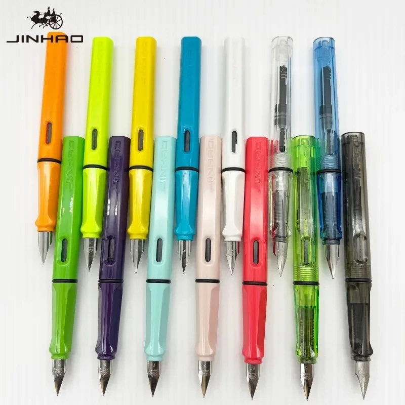 JINHAO 619 Fountain Pen High Quality Colors Student F EF Nib Ink Pen Calligraphy Pen Stationery School Office Supplies