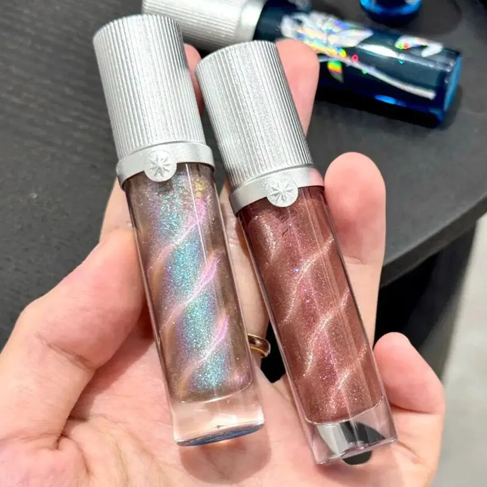 Girlcult PROFESSIONAL MAKEUP Błyszczyk do ust Olejek Efekt Lustra Brokat Nawilżający Połyskujący Szminka Nude Rozświetlający Koreański Makijaż Ust