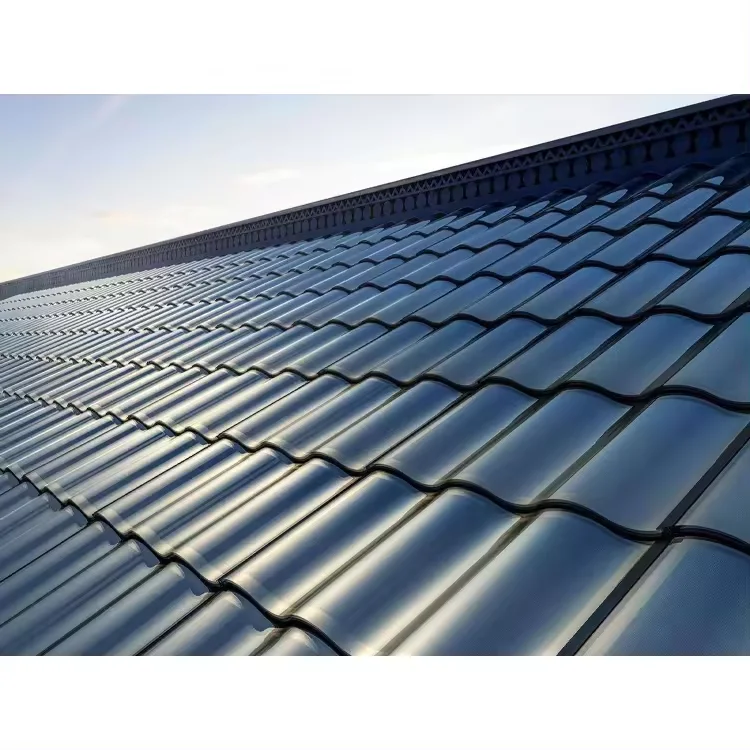 300W CIGS Thin film photovoltaic power generates double glass shingle panel BIPV solar roof tiles package solar panel