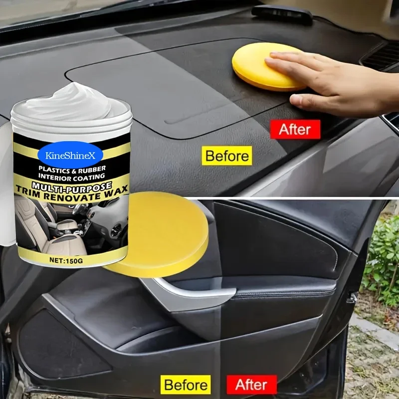 Interior Care Cream - Bright Refurbishment Agent for Black Plastic Parts, Anti Aging Whitening Repair Cream for Exterior
