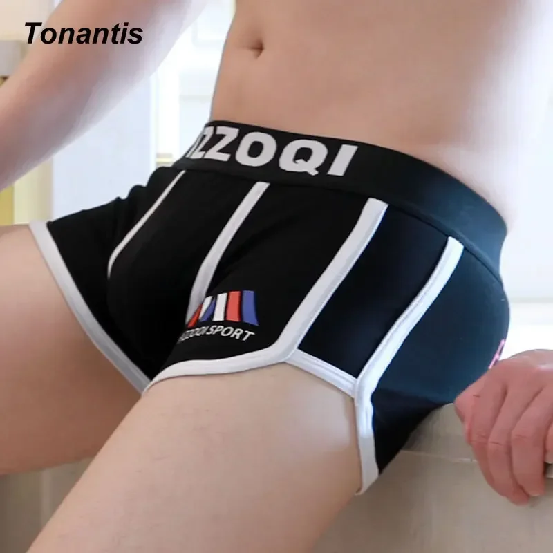 3Pcs/Set Boxer Shorts Mens Fashion Letter Cotton Underwear Young Students Sweat-absorbent Breathable Korean Men\'s Panties XXXL