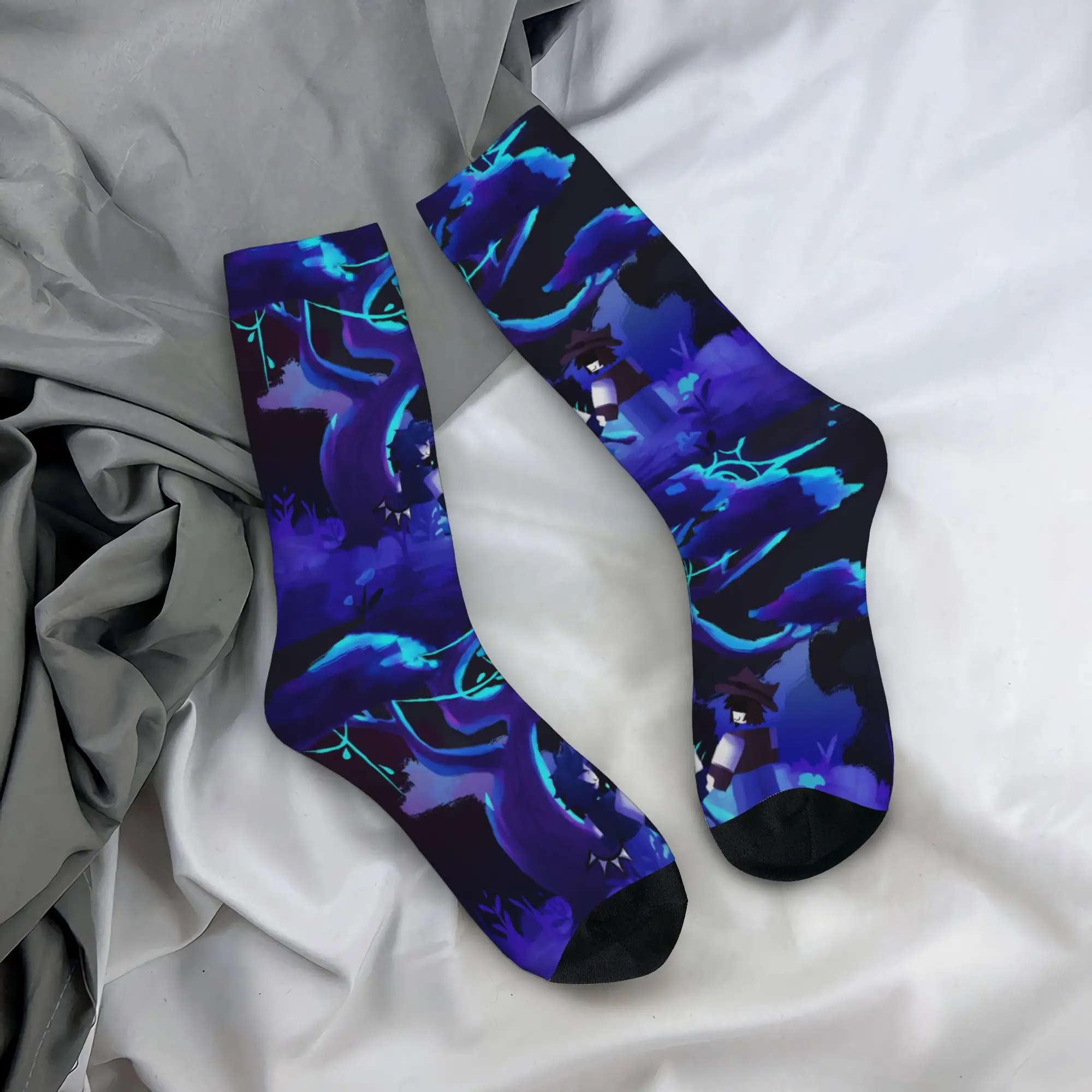 Autumn Winter Cool Women Men Azuretime Anime Azure Two Time Socks  Breathable Basketball Socks