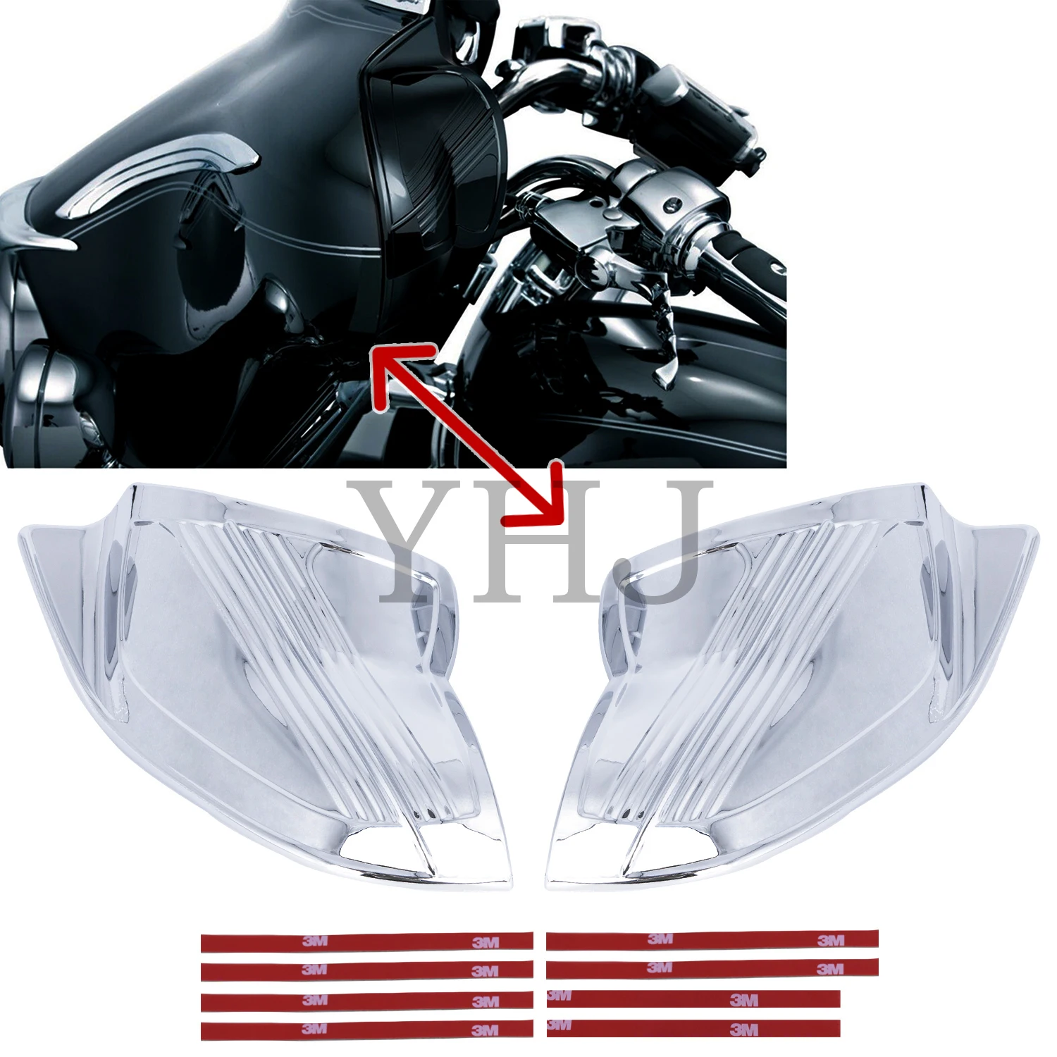 

Batwing Inner Fairing Cover Fit For Harley Motorcycle Touring Electra Street Glide Tri Glide FLHX FLHT FLHTC 1996-2013 Chrome