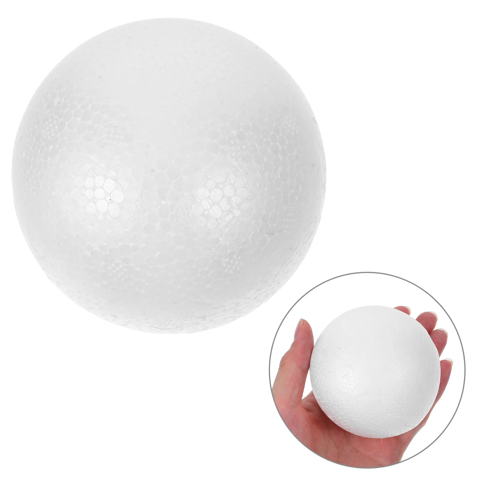 

15 белых пенопластовых шаров для творчества, 8 см, для декораций, поделок, праздников и свадеб