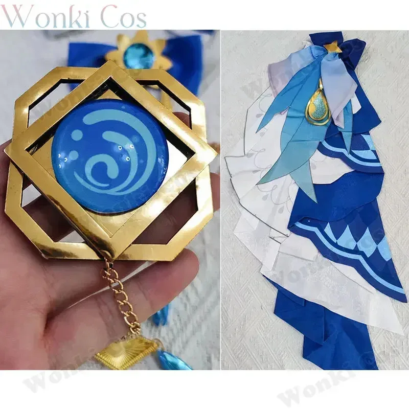

2025 Yiyi Furina Costume with Hat, Complete Impact Fontaine Hydro Archon Focalors Set, Cosplay Wig