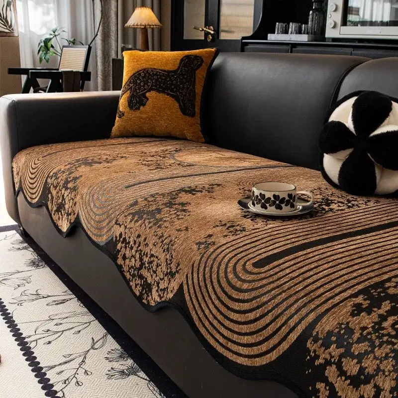Retro special-shaped sofa cushion four seasons general new advanced sense of irregular non-slip cushion cover