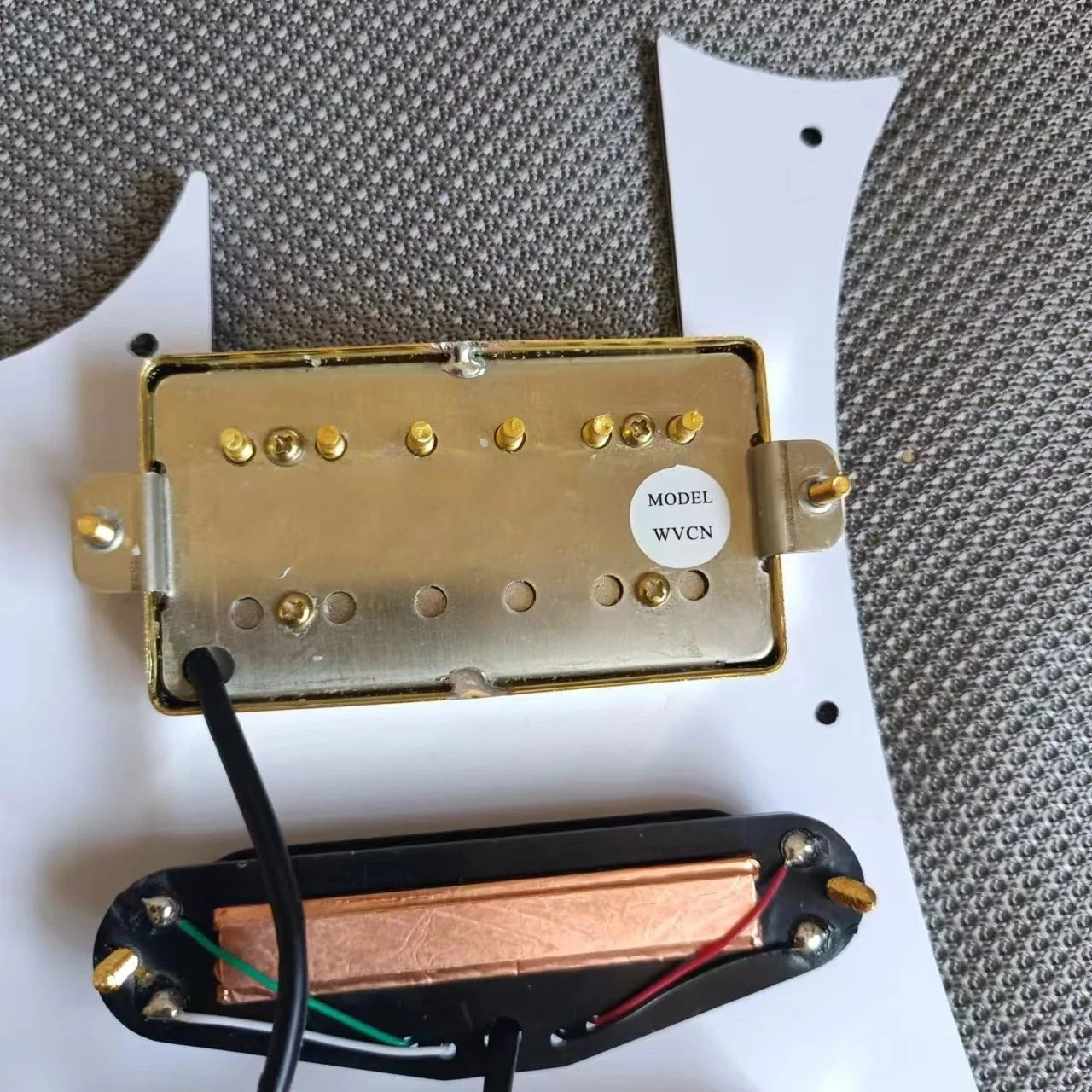 Upgrade Prewired HSH RG Pickguard Loaded Gold WVC Alnico V Pickup Set Multi Switch Split Coil Humbucker Pickups Wiring Harness