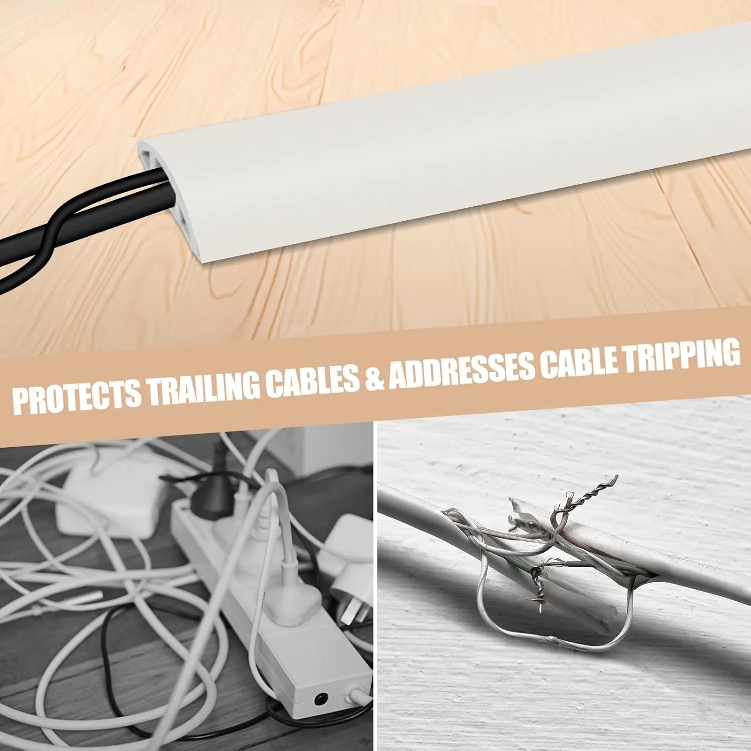 1roll 2mX3cm Self Adhesive Floor Wire Sleeve PVC Flexible Floor Cable Tray Floor Cable Protection Sleeve