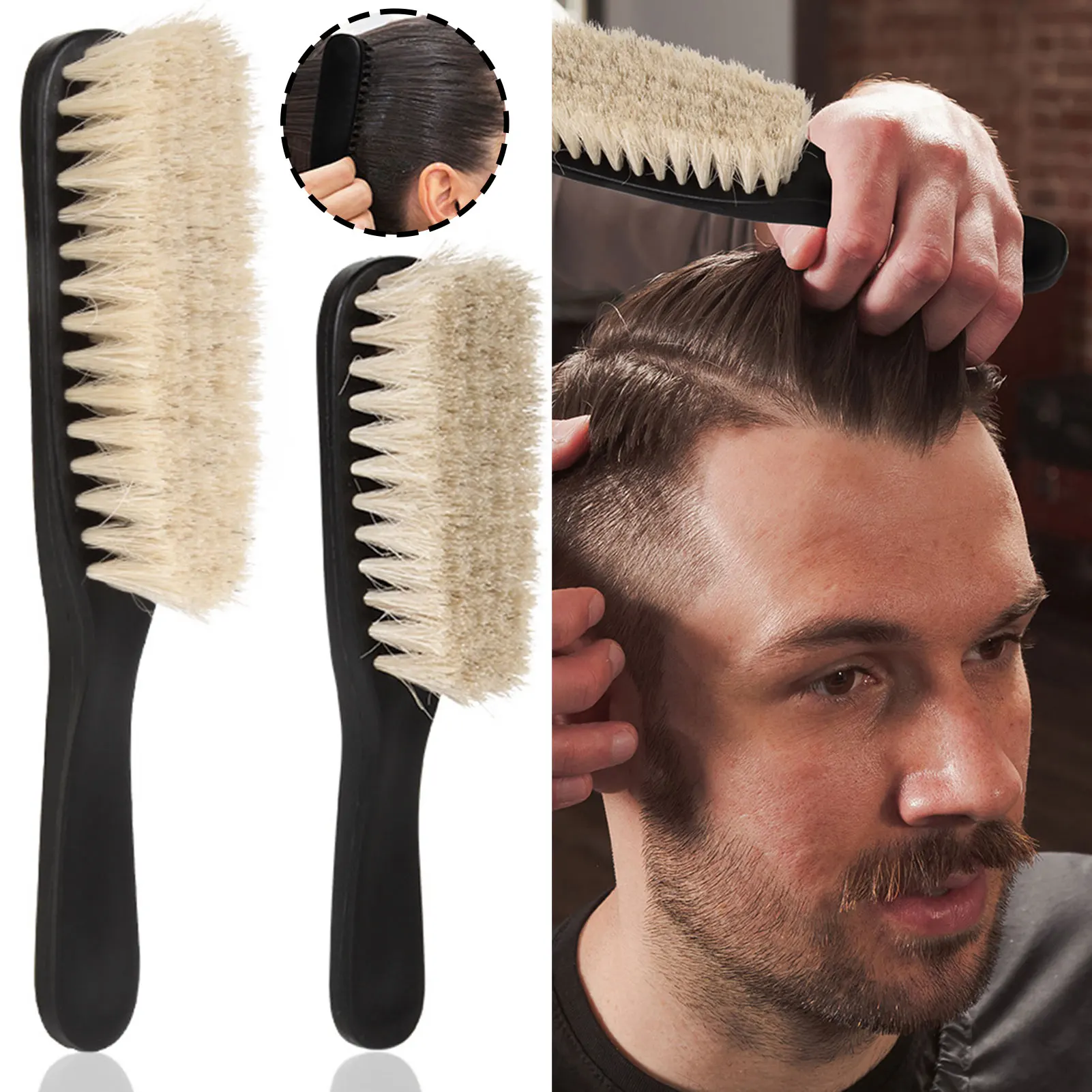 

Boar's Hair Beard Brush,Mustache Styling Grooming Comb,Multi-Functional Grooming Tool,Essential Beard Mustache Care Tool For Men