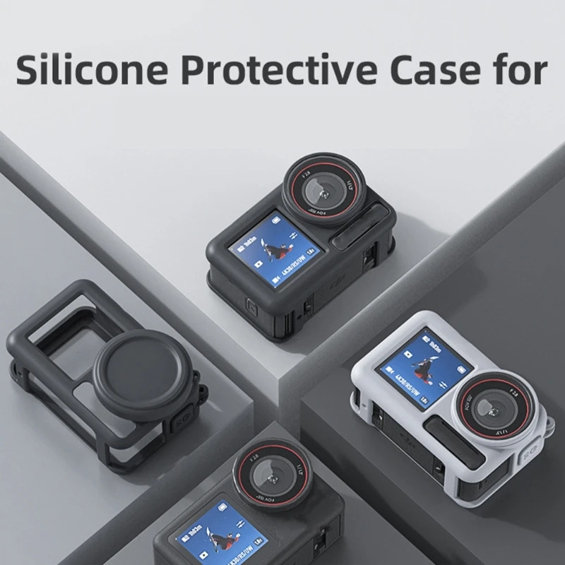 

Soft Touch Silicone Protector for Action Camera with Lens Caps and Easy Carry Lanyard for Action 5Pro Drop shipping