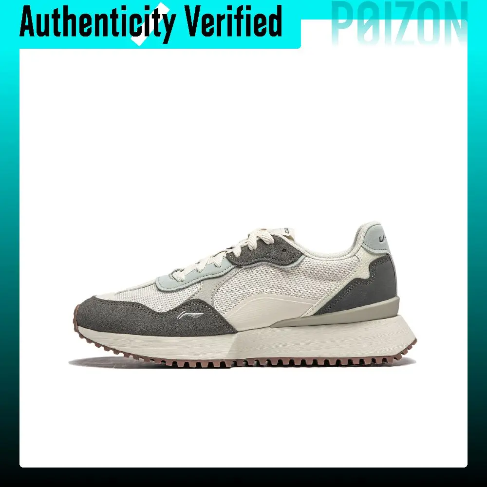 Li-Ning Sports Life Collection Casual Shoes Men's Low-top Pearl White/Stone Gray/Water Gray Green AGCU113-2