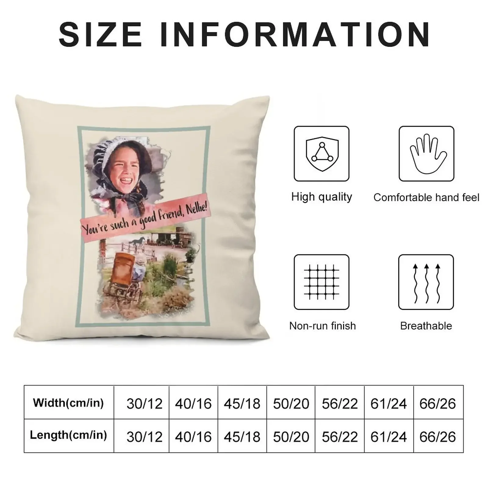 Little House on the Prairie Laura and Nellie Wheelchair Scene Throw Pillow Decorative Cushion pillow