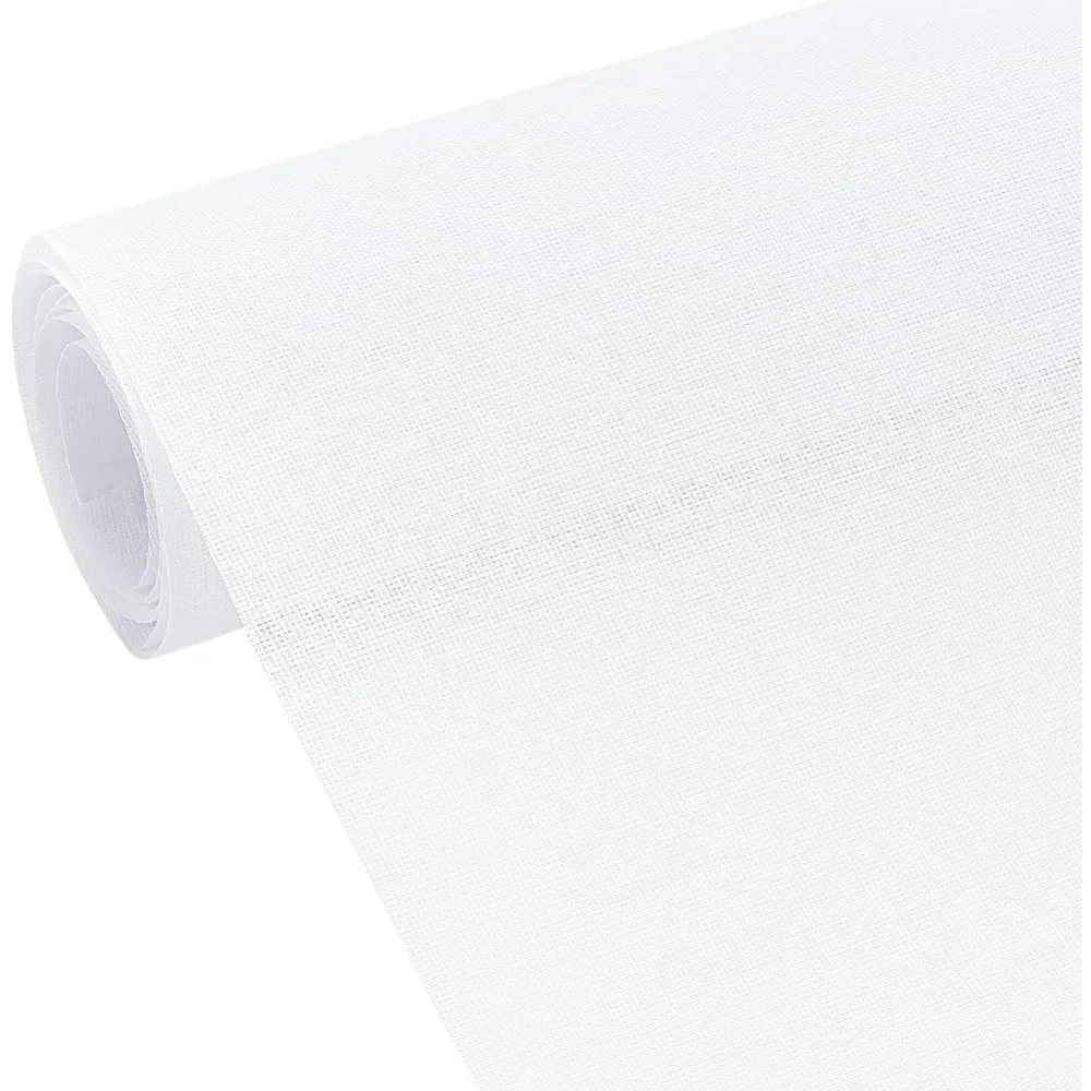 44.5x39 Inch White Cotton Interfacing Fabric Woven Cotton Iron-On Fusible Interfacing Iron Lining Fabric for Blouses Dress