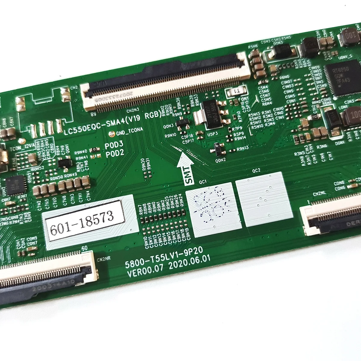 Placa lógica original, 5800-T55LV1-9P20 VER00.07, LC550EQC-SMA4, Kit de reparação Skyworth 55UC6200, COOCAA 55S6G, METZ 55MUC7000Z