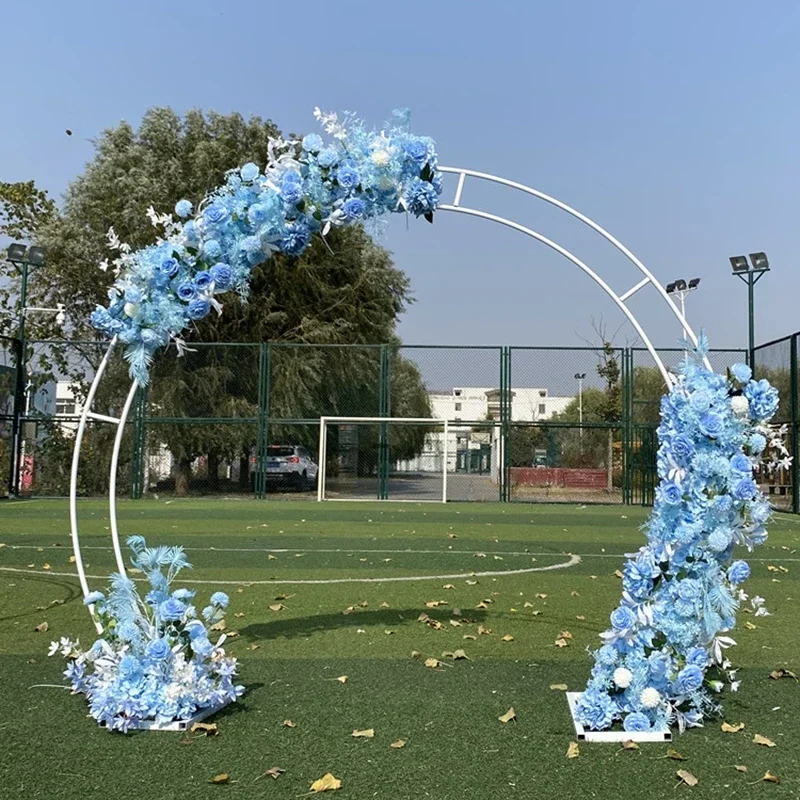 New Wedding Decoration Arch Circle Backdrop Metal Stand Double Round Gold Wedding Arch Stand Engagement Ceremony Flower Fra