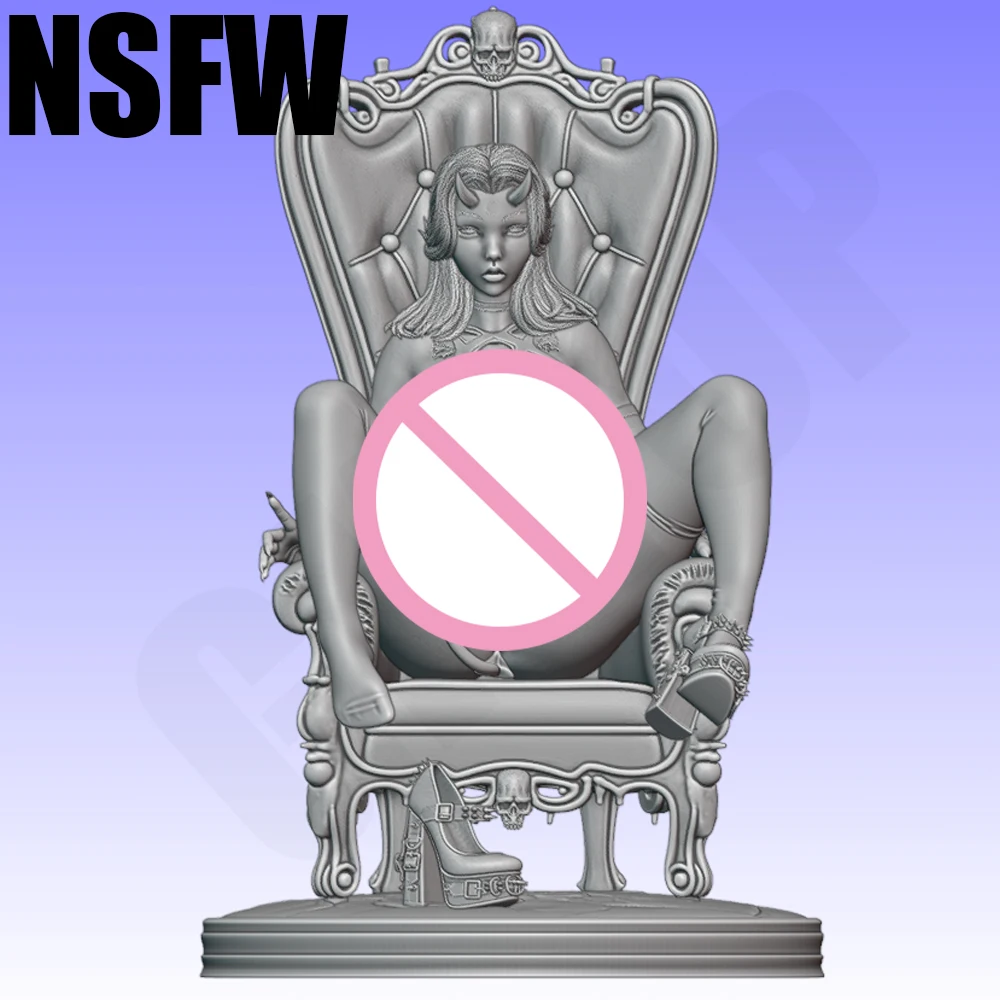 1/24 Scale NSFW Flor de cerejeira succubus Sexy Resin Figure Model Kit Unassembled Unpainted DIY Collectible Miniature Hobby Toy