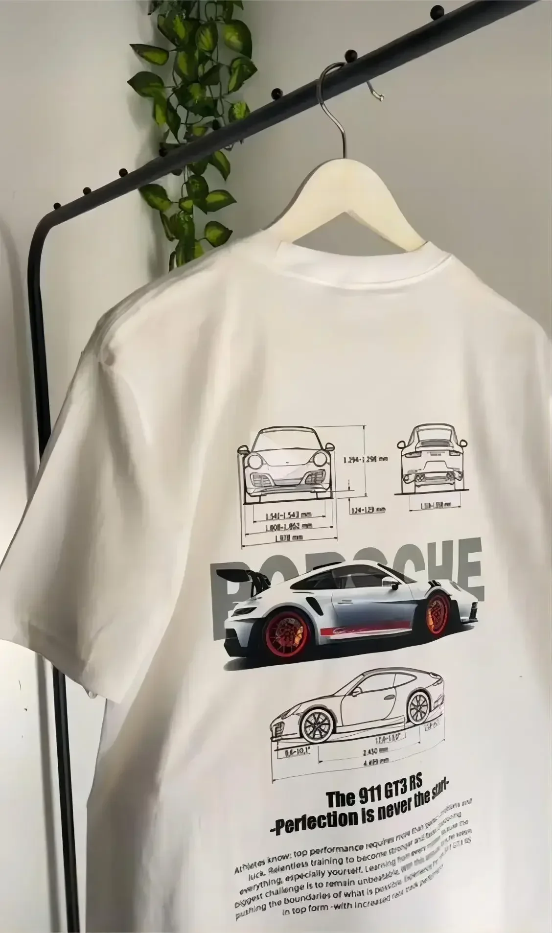 Best Choice Birthday Gift Perfection Is Never The End GT3-RS Summer Men Cotton T Shirt Fashion Tees Casual 911 Man Women's Tops