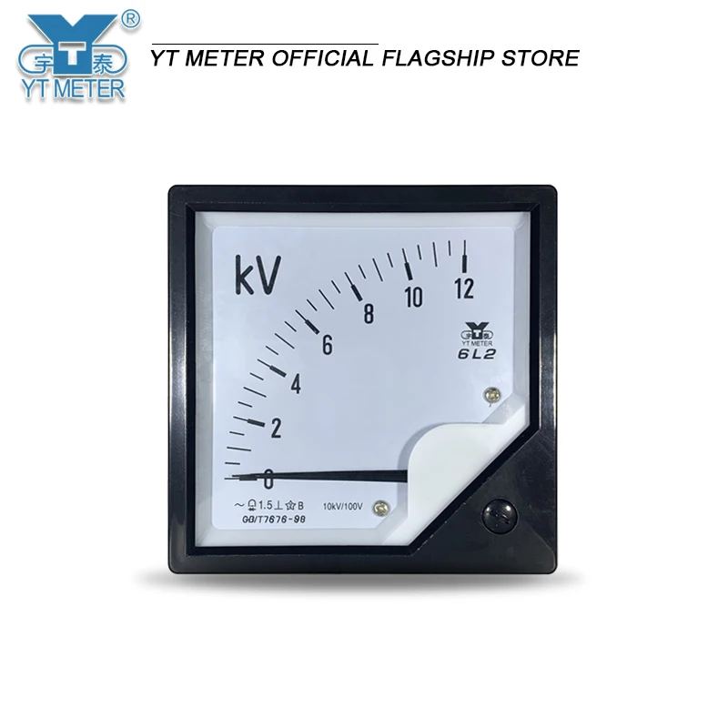 6L2 High voltage voltmeter 3.6kv 7.2kv12kv 20kv 40kv Input 100v pointer ac AC meter