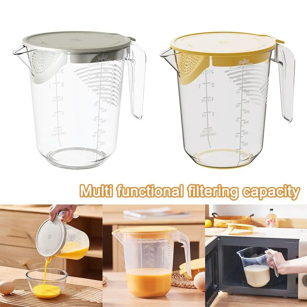 

Durable 1000ML Filter Measuring Cup with Scale Thickened Baking Cups Large Capacity Egg Liquid Separator Kitchen Baking Gadgets