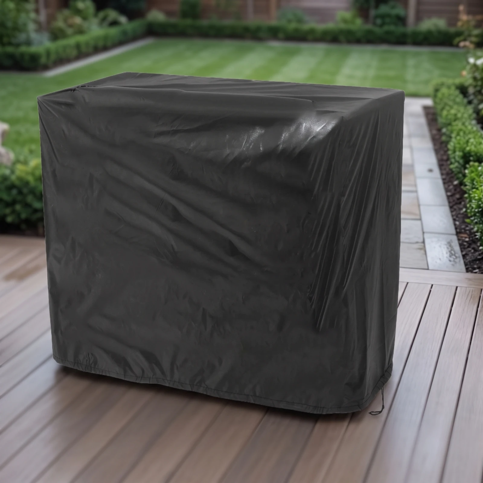 Square Grill Cover Windproof Grill Cover with Drawstring Secure Fit Adjustable for Homeowners, Patio, Garden