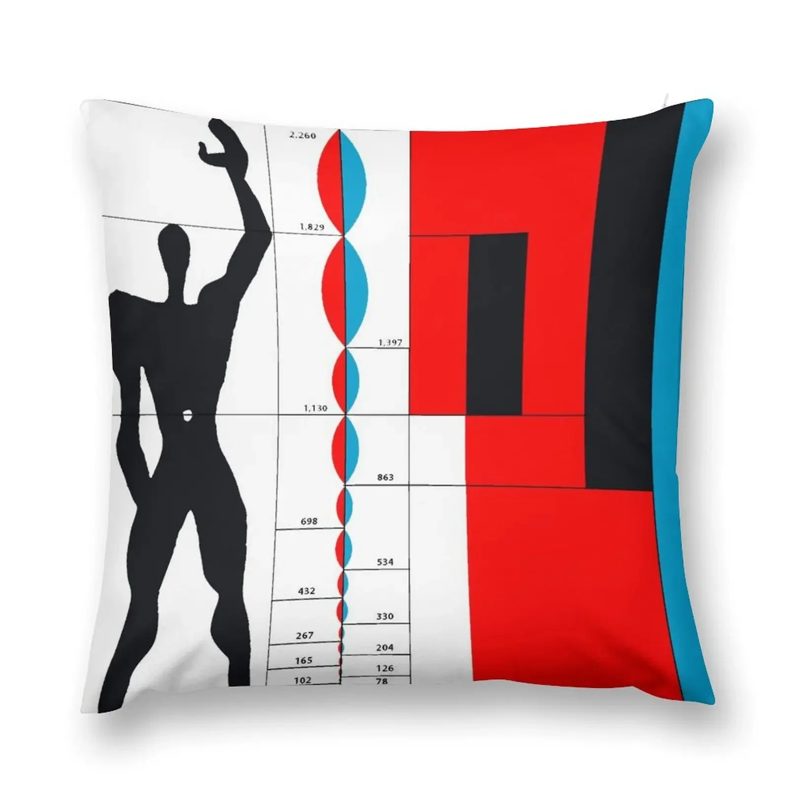 The Modulor - Le Corbusier Throw Pillow Cushion Cover Luxury Sofa Cover Christmas Pillow Pillowcase pillow