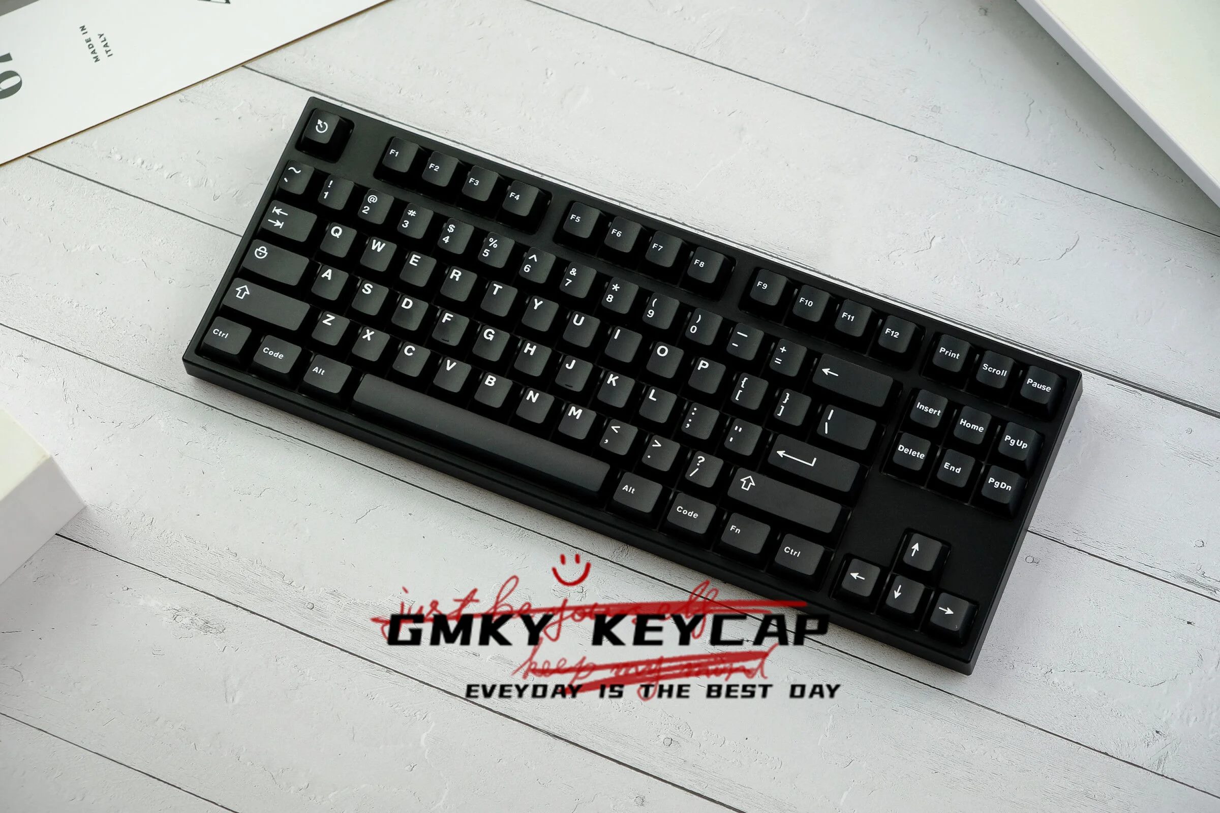 GMKY WOB Contrast Colors Keycaps Cherry Profile DOUBLE SHOT ABS FONT PBT Keycaps ABS Font for MX Switch Mechanical Keyboard