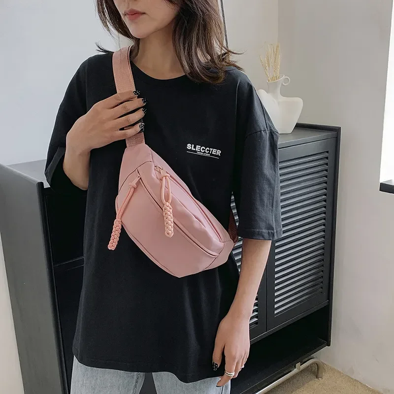 Chest Bags Banana Bag for Women Sling Crossbody Waist Pack Canvas Running Waist Bag Casual Fanny Packs Sport Half Moon Belt Bag