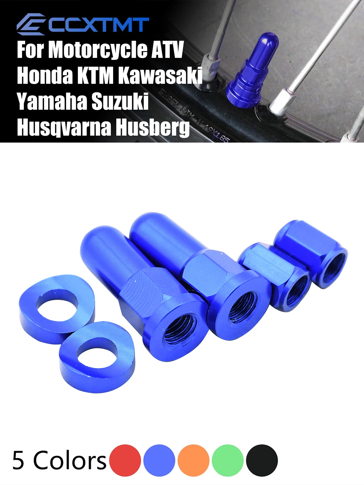 AliExpress NONE Motocross CNC Valve Cap Dirt Bike Rim Lock Nuts Bolts Spacer For KTM Honda Yamaha WR450R WR250F WR450F YZ250F YZ450F WR250R Part